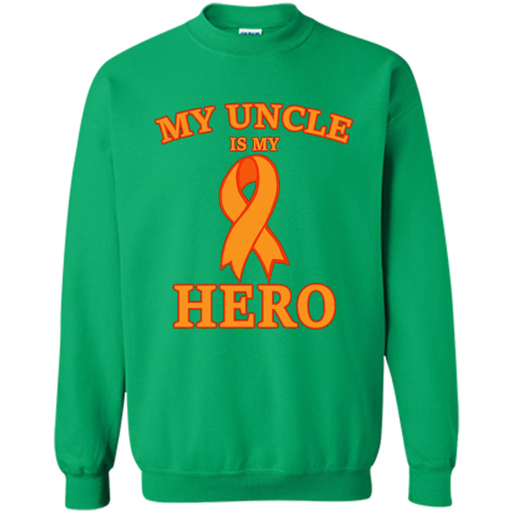 My Uncle is My Hero T-shirt Cancer Awareness T-Shirt Irish Green