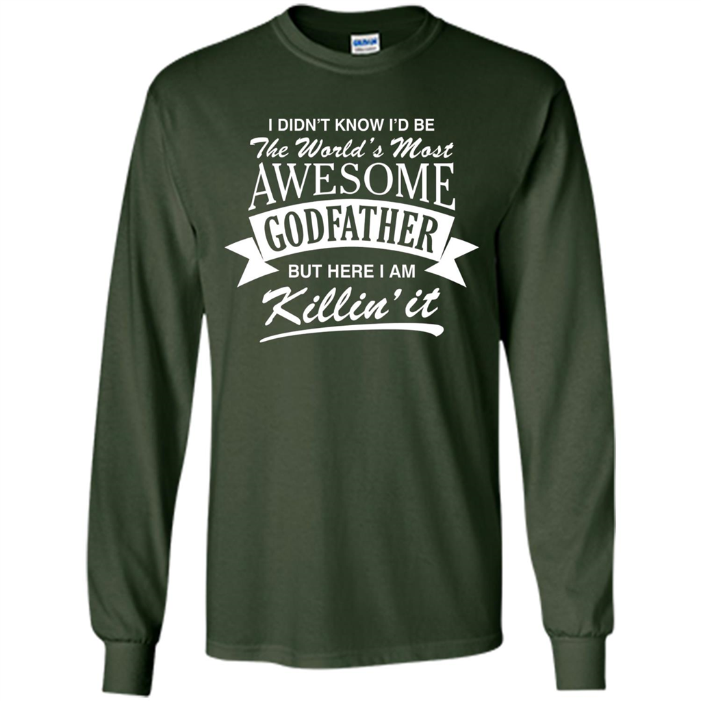 Men's World's Most Awesome Godfather T-shirt Forest Green
