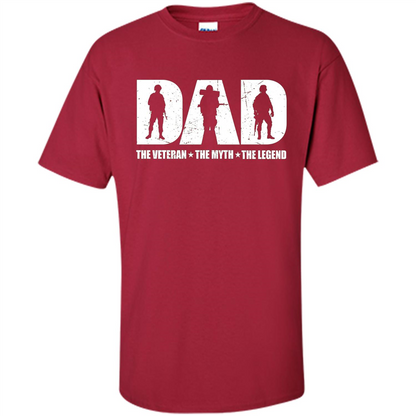 Fathers Day T-shirt The Veteran. The Myth. The Legend Cardinal