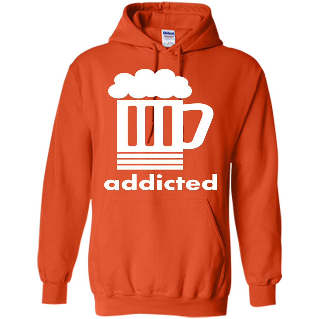 Beer T-shirt Addicted To Beer Orange