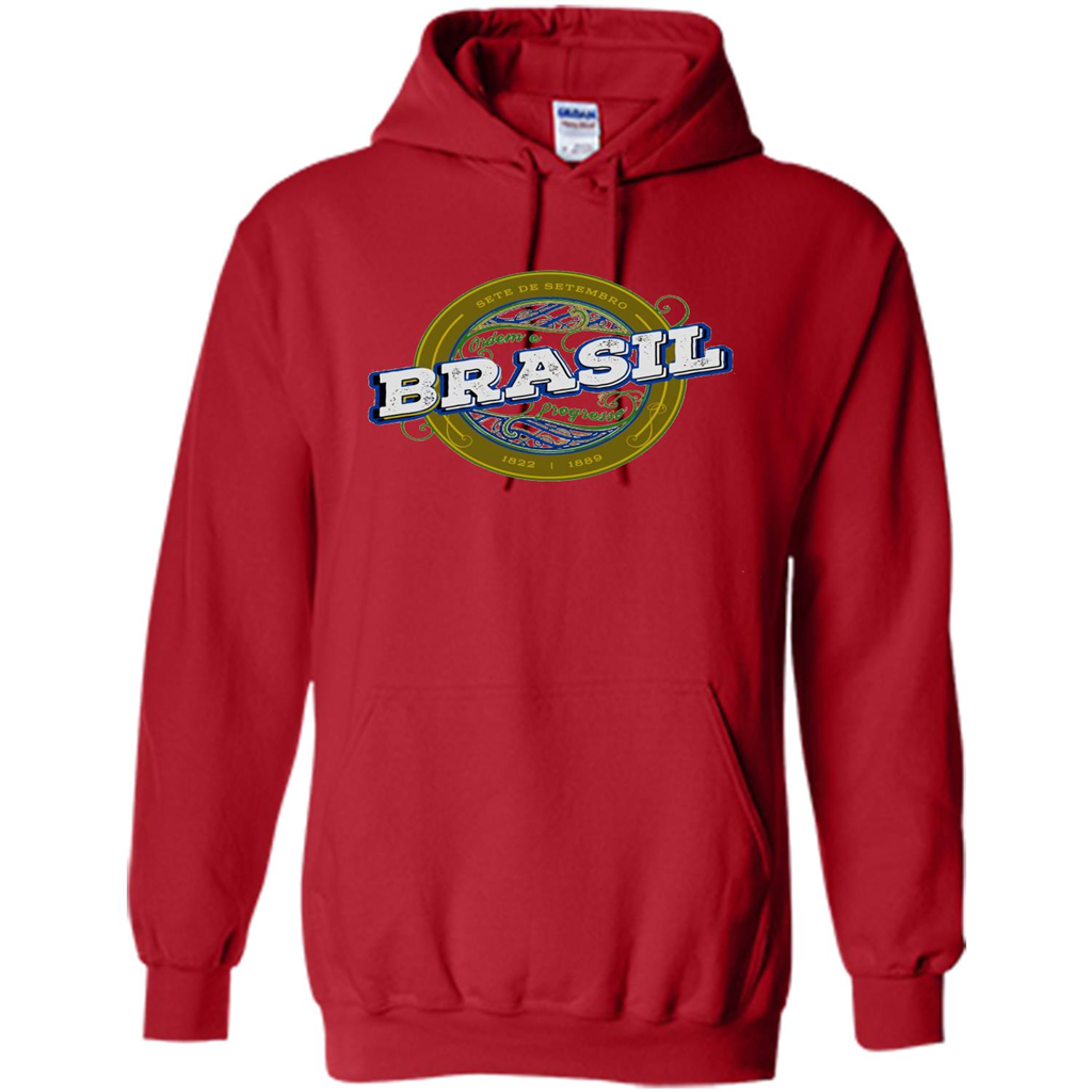 BRAZIL Brasil Independence Day Badge T-shirt Red