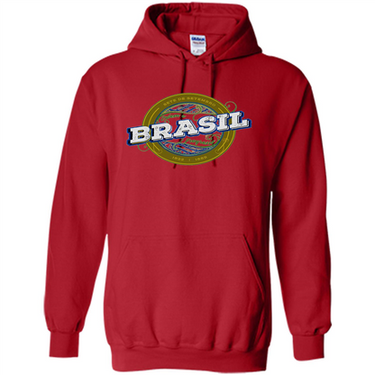 BRAZIL Brasil Independence Day Badge T-shirt Red