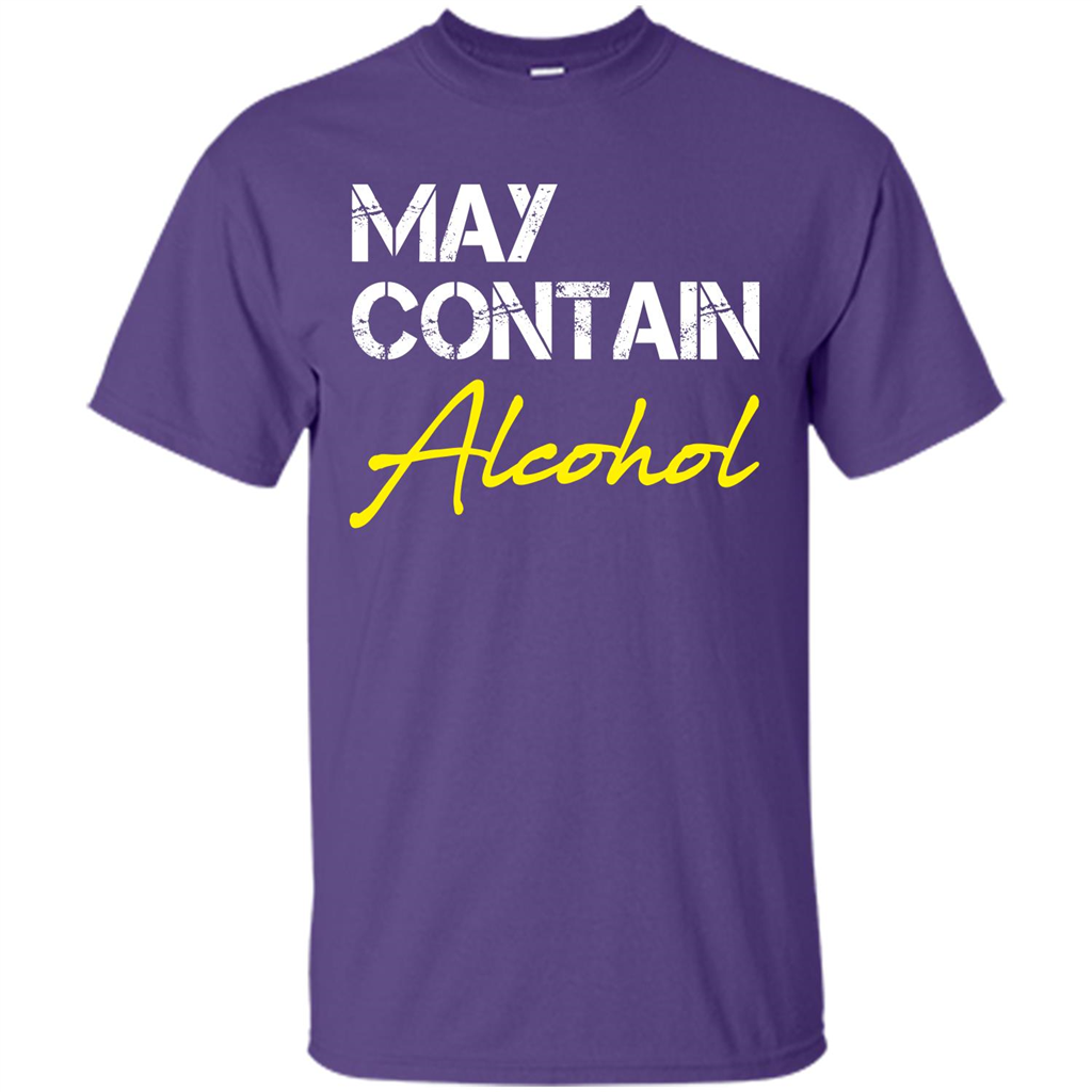 Wine T-shirt May Contain Alcohol Purple