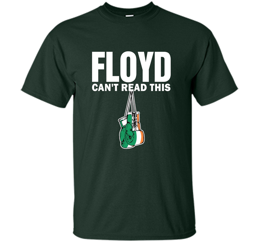 Boxing T-shirt Floyd Can't Read This T-shirt Forest Green