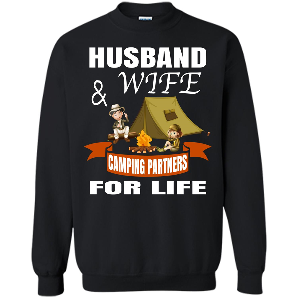 Camping Family T-shirt Husband And Wife Camping Partners For LIfe