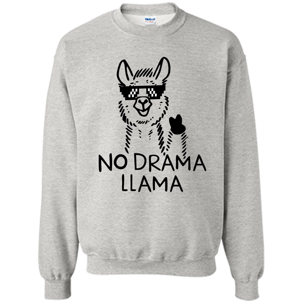 Funny No Drama Llama T-shirt Ash