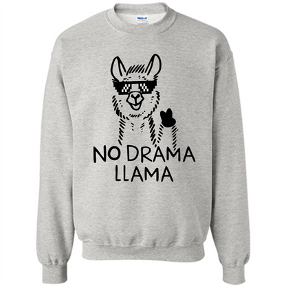 Funny No Drama Llama T-shirt Ash