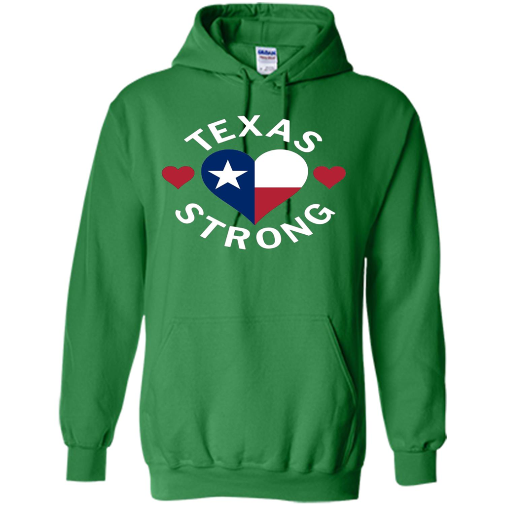 Texas Strong Hurricane Harvey Heart 2017 T-shirt Irish Green