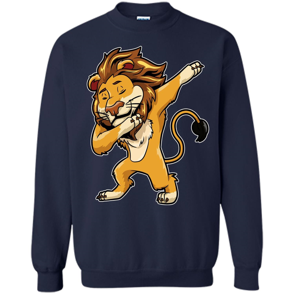 Lion Dabbing T-shirt Dab Cat Dance Navy
