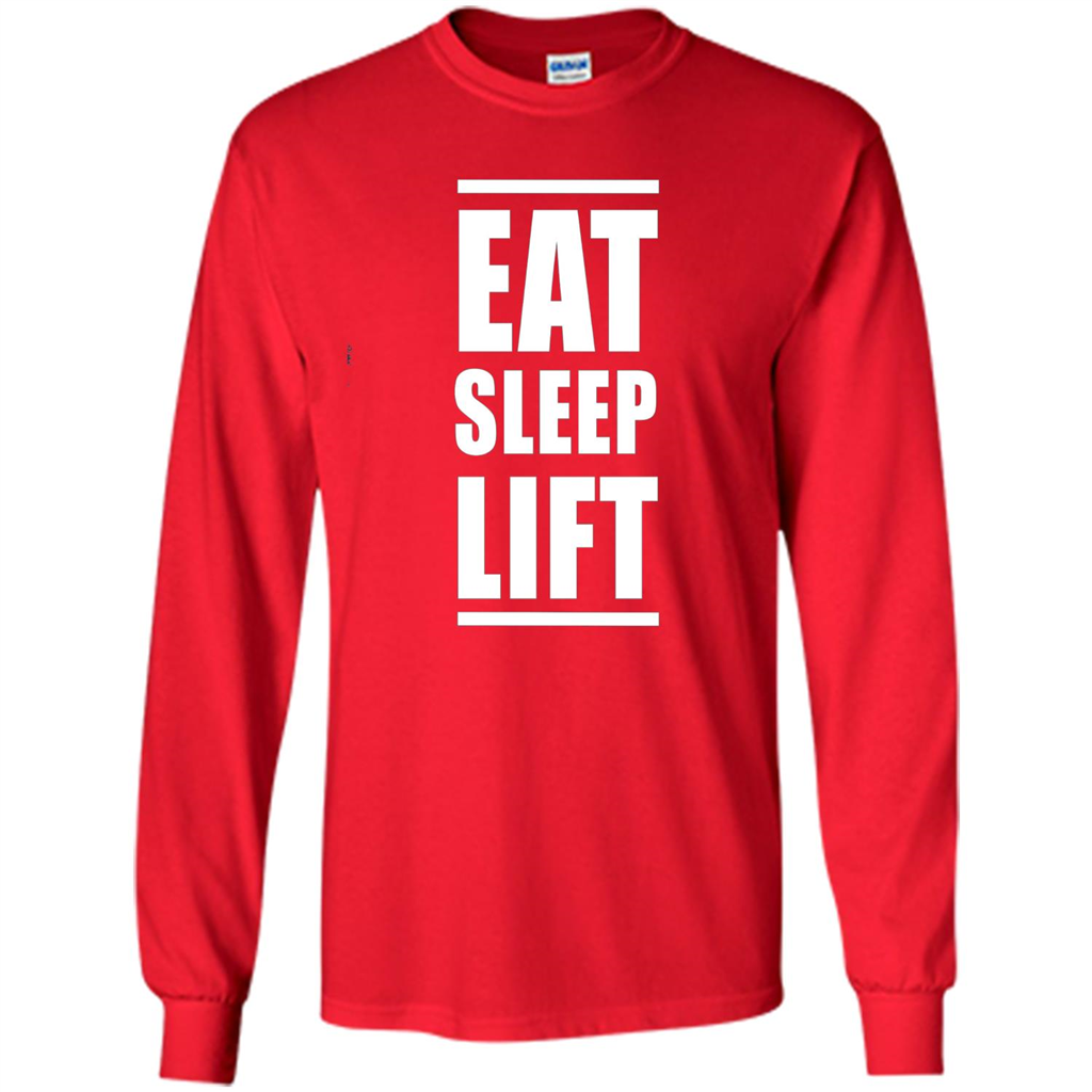 Mens Eat Sleep Lift T-shirt Red