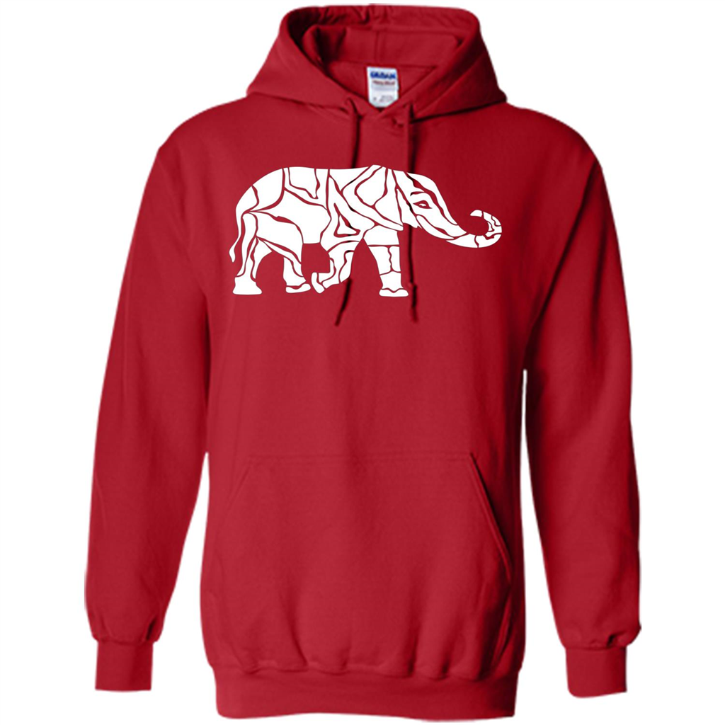 Elephant T-shirt Abstract Elephant Design T-Shirt Red