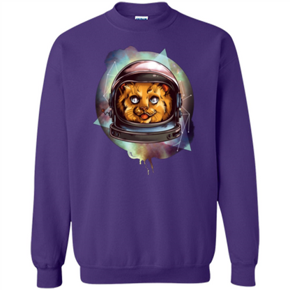 Space Kitty T-shirt Purple