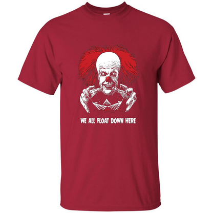 Red Balloon We All Float Down Here T-shirt Horror Halloween T-shirt Cardinal
