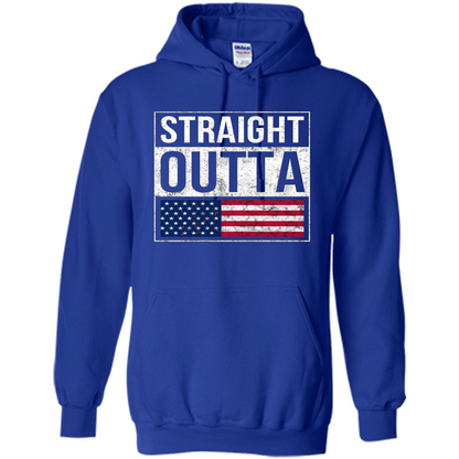 Independen Day T-shirt Straight Outta. 4th of July Royal