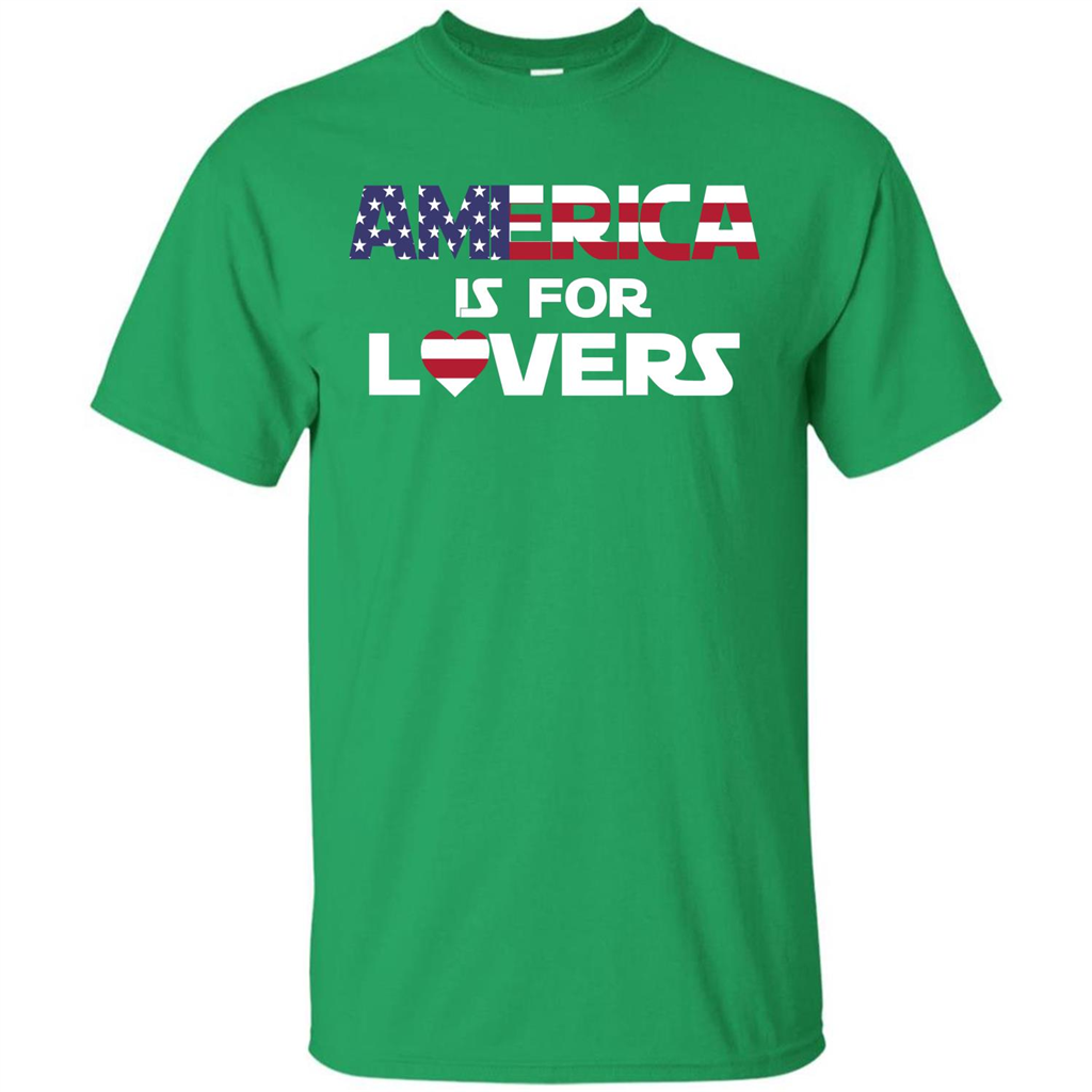 America Is For Lovers T-shirt Irish Green