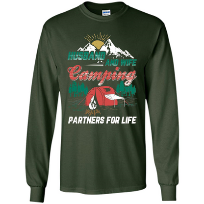 Husband And Wife T-shirt Camping Partners For Life T-Shirt