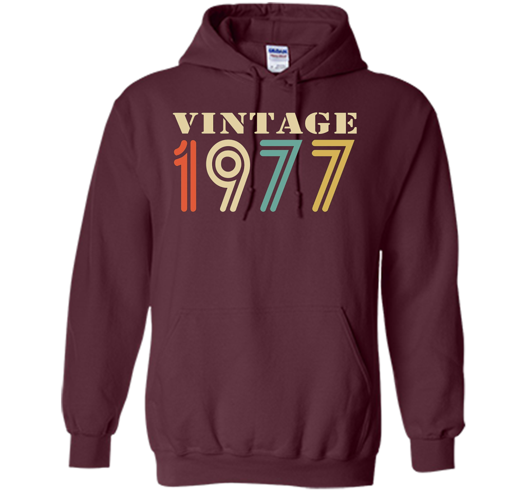 Vintage 1977 - 40th birthday gift shirt t-shirt Maroon