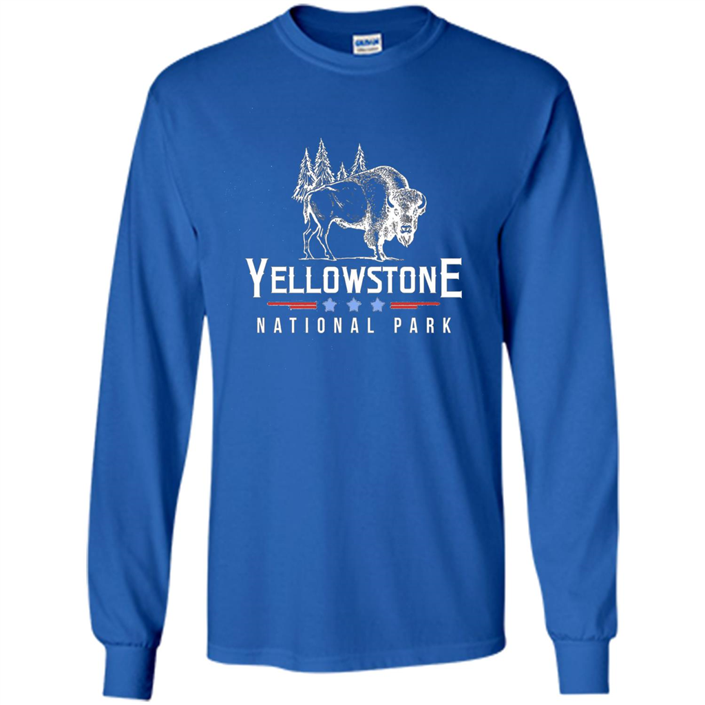 Yellowstone National Park Wyoming Buffalo T-shirt Royal