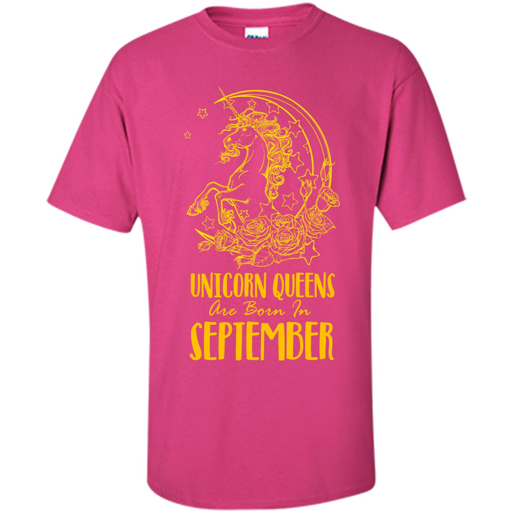 September Unicorn T-shirt Unicorn Queens Are Born In September Heliconia