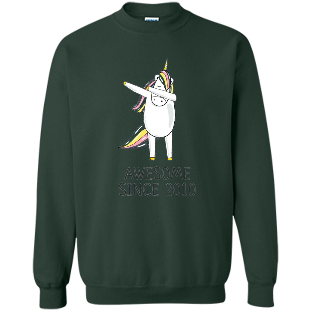 Awesome Since 2010 T-shirt Born In 2010 Forest Green