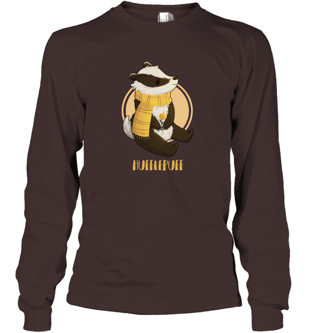 Badgers Hufflepuff House HP Long Sleeve T-Shirt Long Sleeve T-Shirt Dark Chocolate