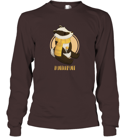 Badgers Hufflepuff House HP Long Sleeve T-Shirt Long Sleeve T-Shirt Dark Chocolate