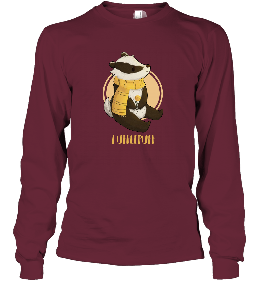 Badgers Hufflepuff House HP Long Sleeve T-Shirt Long Sleeve T-Shirt Maroon