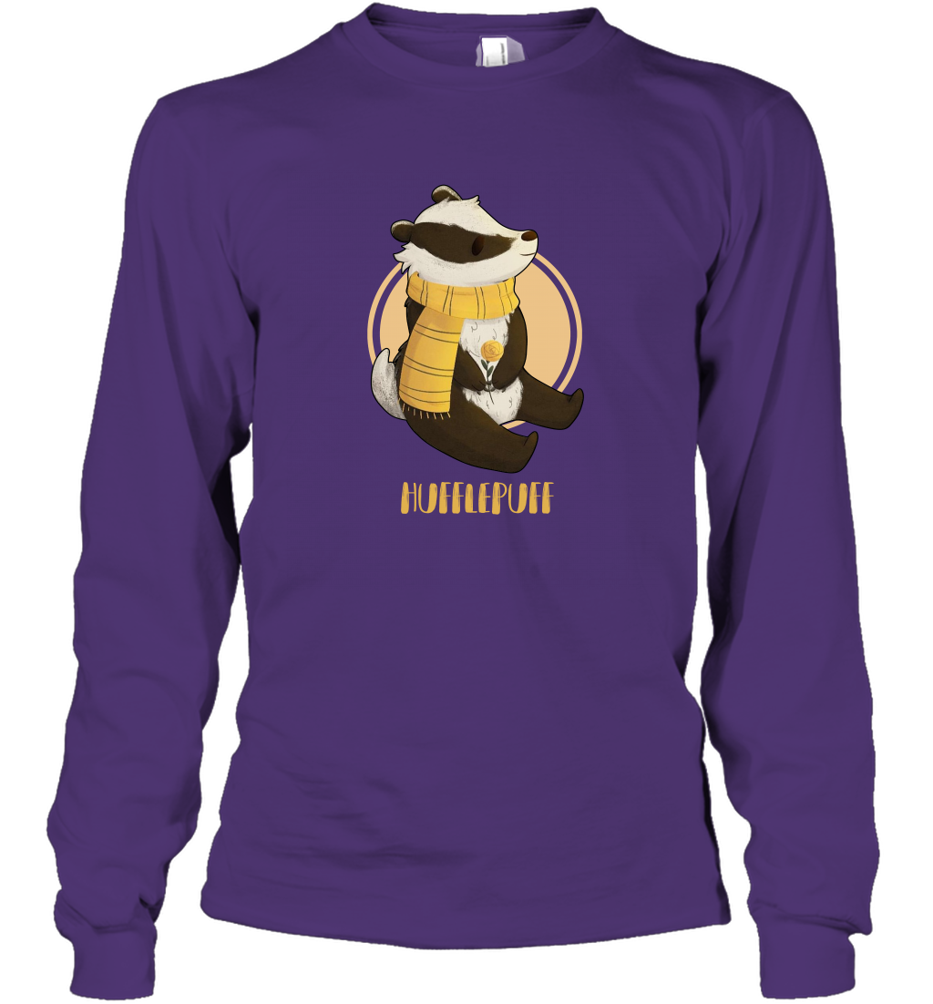 Badgers Hufflepuff House HP Long Sleeve T-Shirt Long Sleeve T-Shirt Purple