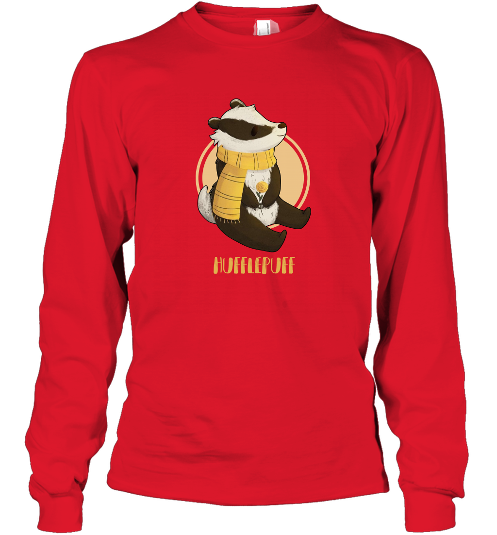Badgers Hufflepuff House HP Long Sleeve T-Shirt Long Sleeve T-Shirt Red