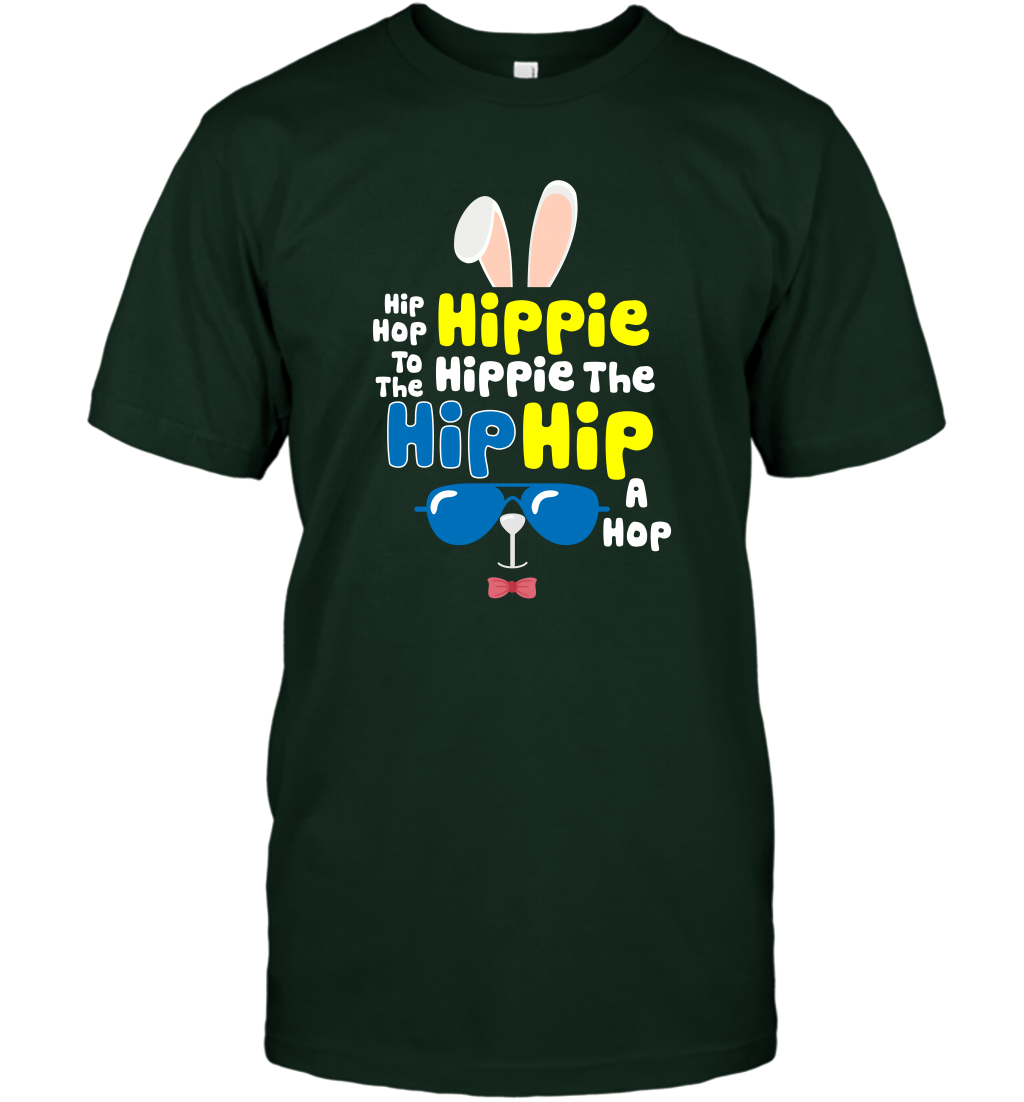 Hip Hop To The Hippie Easter Day Shirt T-Shirt T-Shirt Forest Green
