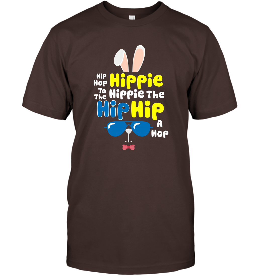 Hip Hop To The Hippie Easter Day Shirt T-Shirt T-Shirt Dark Chocolate
