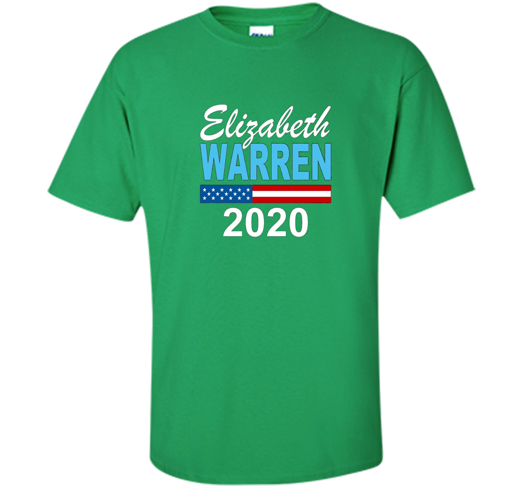 Elizabeth Warren 2020 T-shirt - E1226 shirt Irish Green