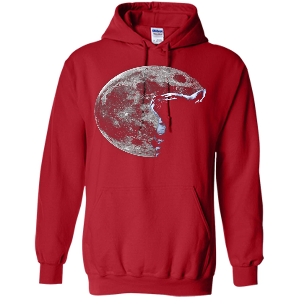 Cat Lover T-shirt Cat And Moon Red