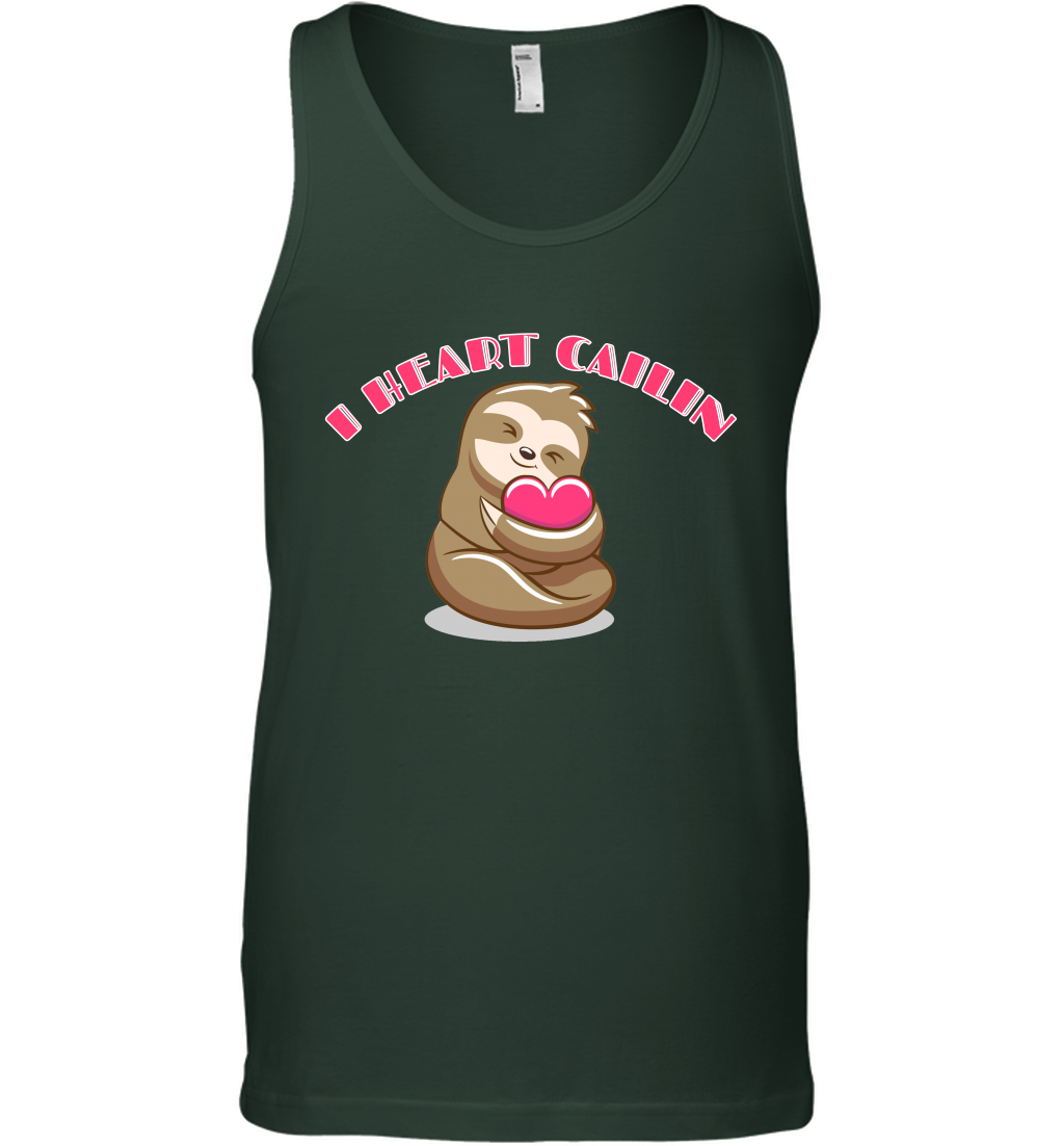 I Heart Cailin Sloth Shirt Tank Top Tank Top Forest Green
