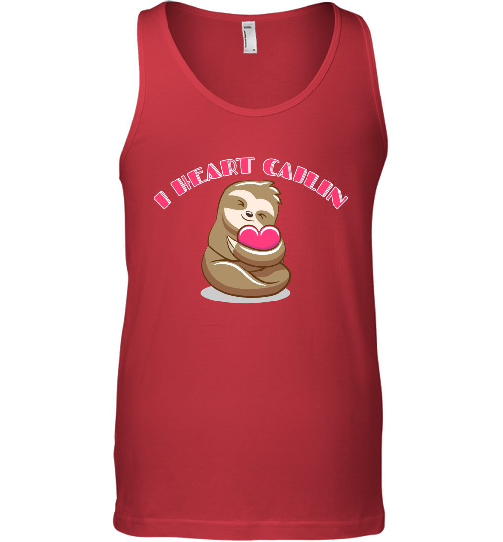 I Heart Cailin Sloth Shirt Tank Top Tank Top Red