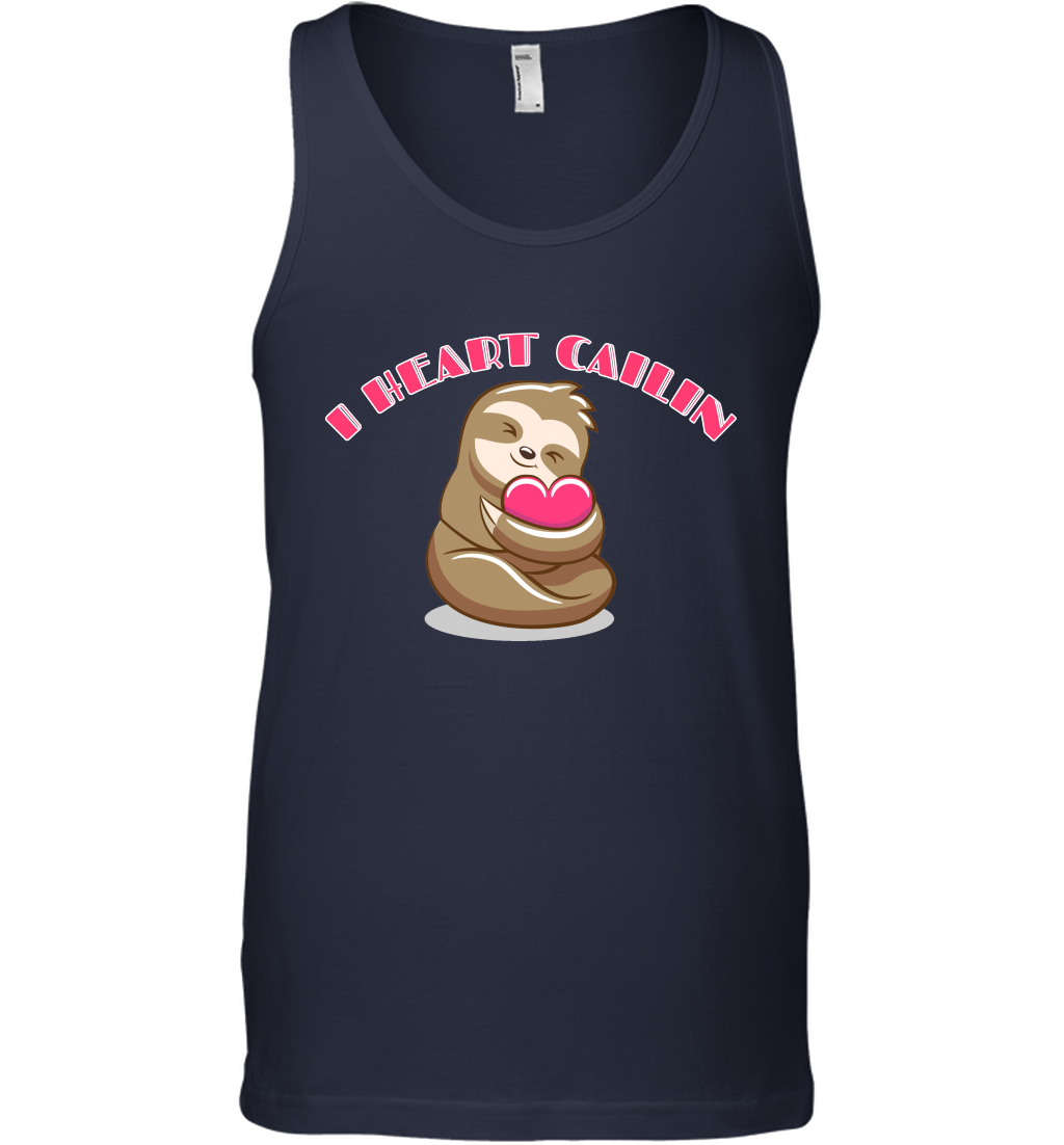 I Heart Cailin Sloth Shirt Tank Top Tank Top Navy