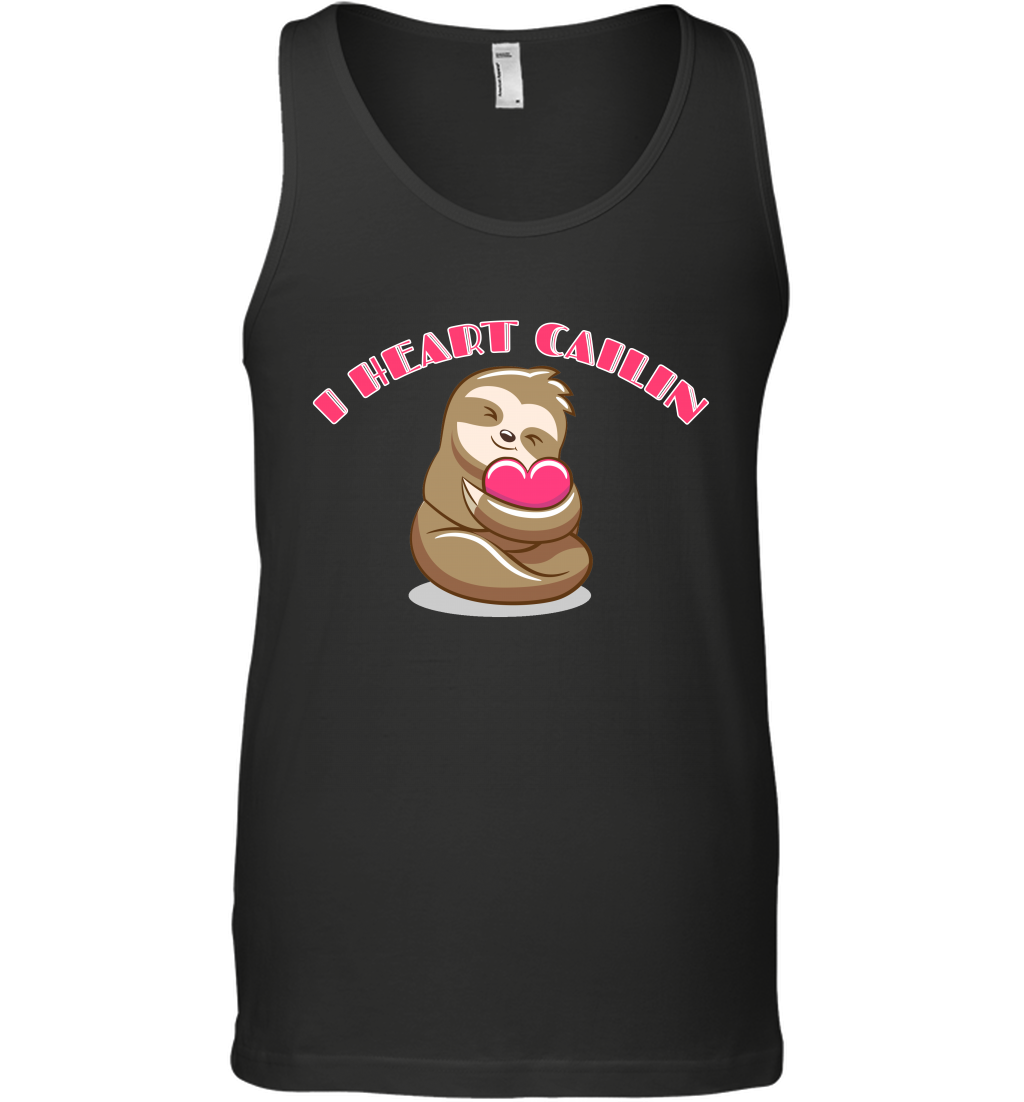 I Heart Cailin Sloth Shirt Tank Top Tank Top Black