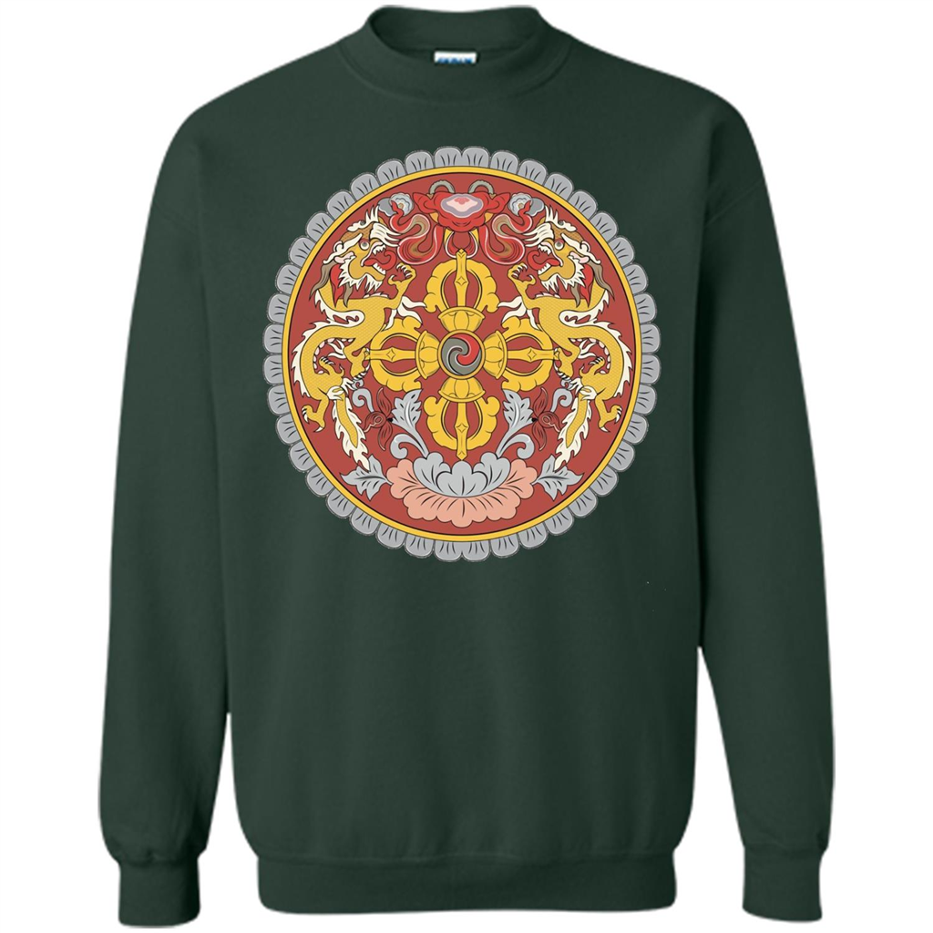 Emblem Of Bhutan T-shirt Forest Green