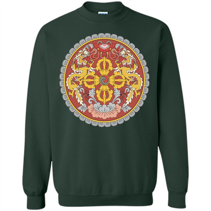 Emblem Of Bhutan T-shirt Forest Green
