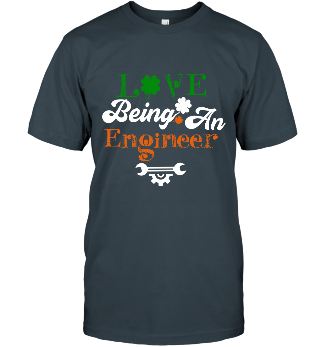 Love Being A Engineer Saint Patricks Day Shirt T-Shirt Charcoal