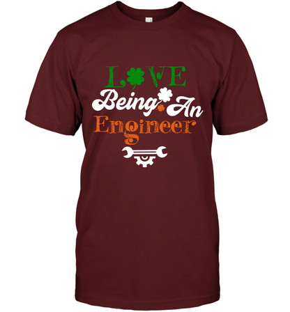 Love Being A Engineer Saint Patricks Day Shirt T-Shirt Cardinal