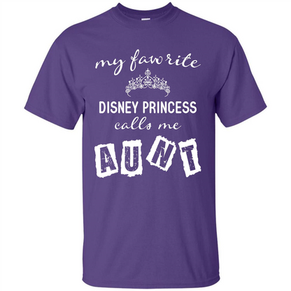 Disney Aunt T-shirt My Favorite Disney Princess Calls Me Aunt Purple