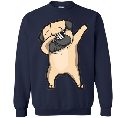 Dabbing Pug Shirt - Cute Funny Dog Dab T-Shirt t-shirt Navy