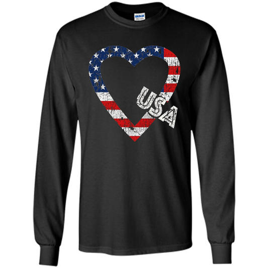 Independence Day T-shirt Love USA Black