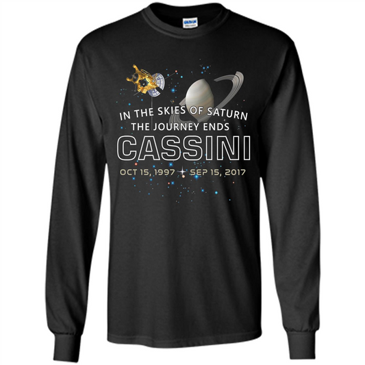 Cassini Spacecraft: End Of Mission At Saturn T-shirt Black