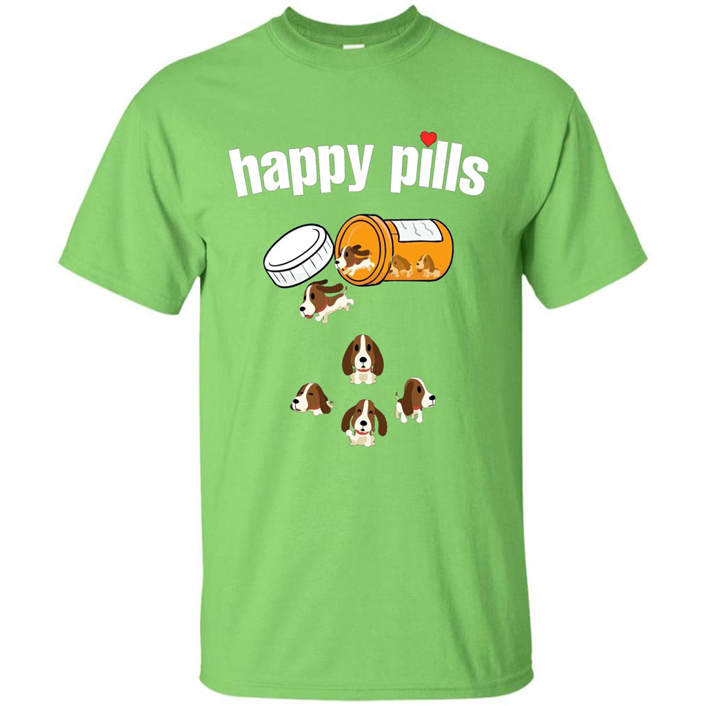 Dog Lover T-shirt Happy Pills T-shirt Lime