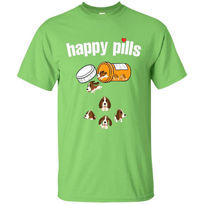 Dog Lover T-shirt Happy Pills T-shirt Lime
