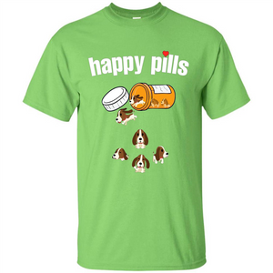 Dog Lover T-shirt Happy Pills T-shirt