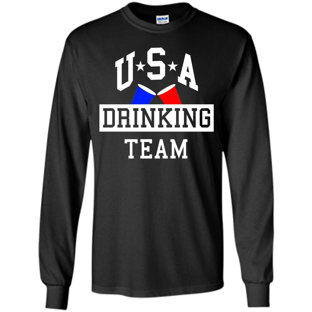 Independence Day T-shirt USA Drinking Team Black