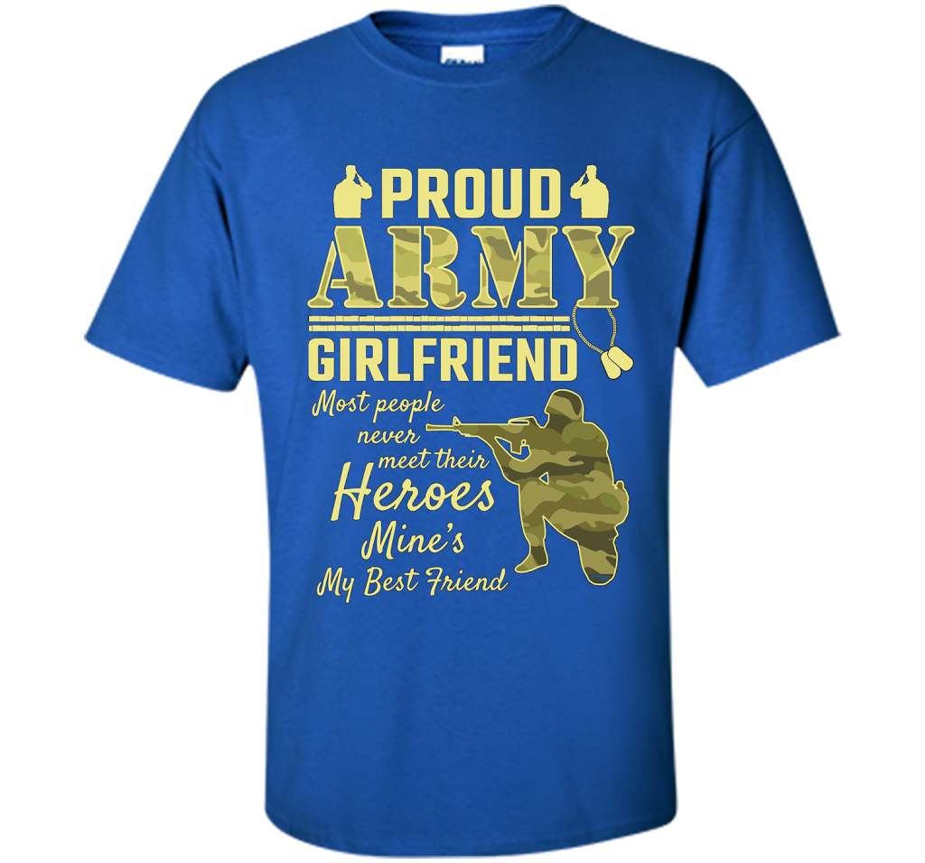 Proud Army Girlfriend T-shirt Royal